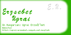 erzsebet ugrai business card